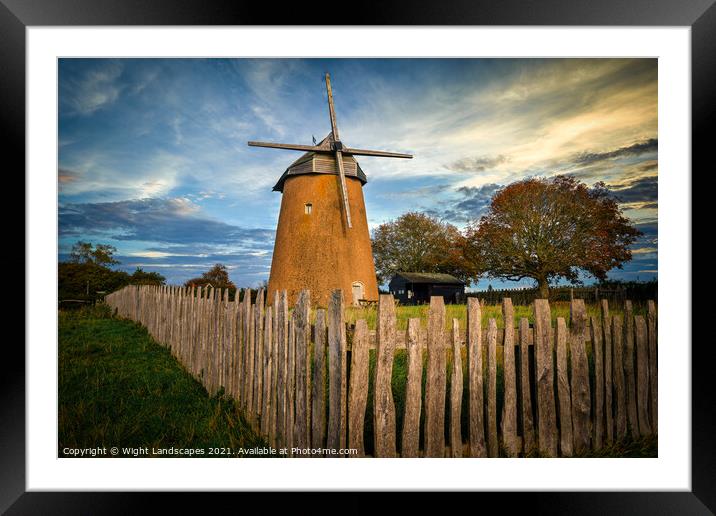 Bembridge Windmill Isle Of Wight Framed Mounted Print by Wight Landscapes