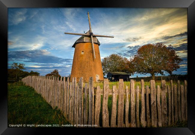 Bembridge Windmill Isle Of Wight Framed Print by Wight Landscapes