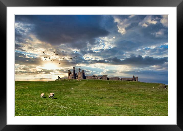 Dunstanburgh Castle, Northumberland Framed Mounted Print by Tracey Turner