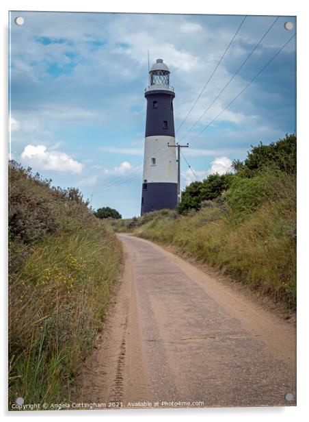 Spurn Point Lighthouse Acrylic by Angela Cottingham
