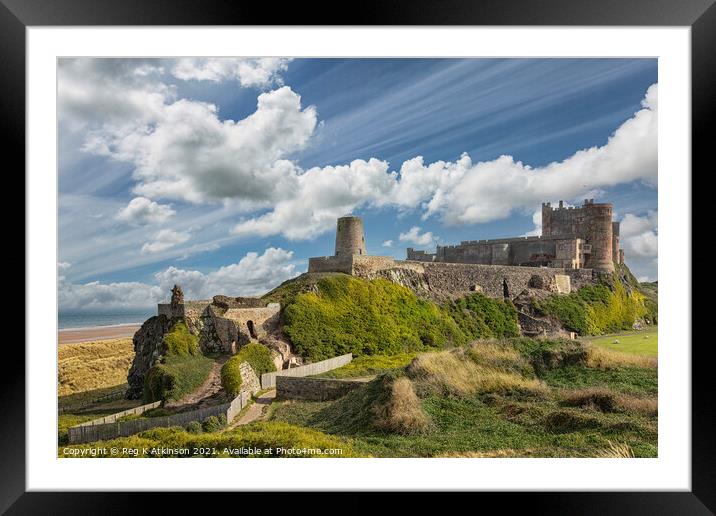 Bamburgh Castle Framed Mounted Print by Reg K Atkinson