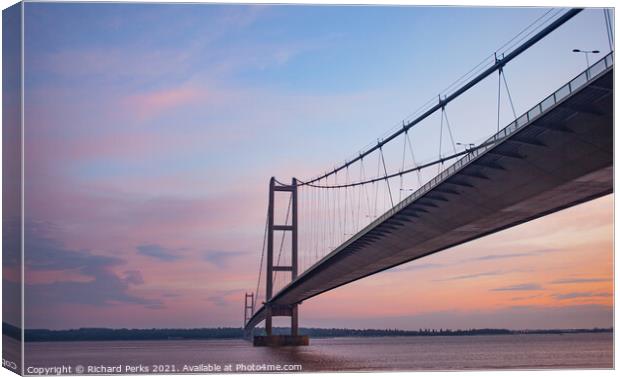 Daybreak on the Humber Canvas Print by Richard Perks