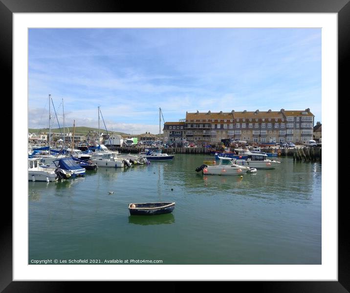Westbay  Dorset  Harbour  Framed Mounted Print by Les Schofield