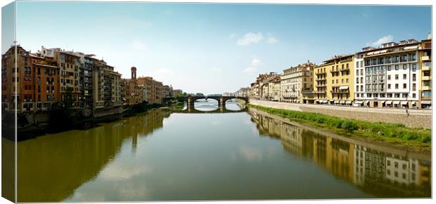 The River Arno Florence Canvas Print by Colin Metcalf