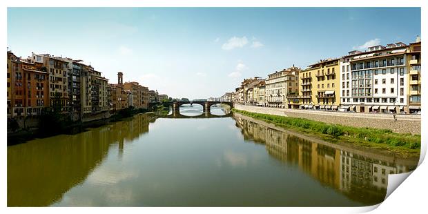 The River Arno Florence Print by Colin Metcalf