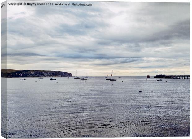 Swanage Bay Canvas Print by Hayley Jewell