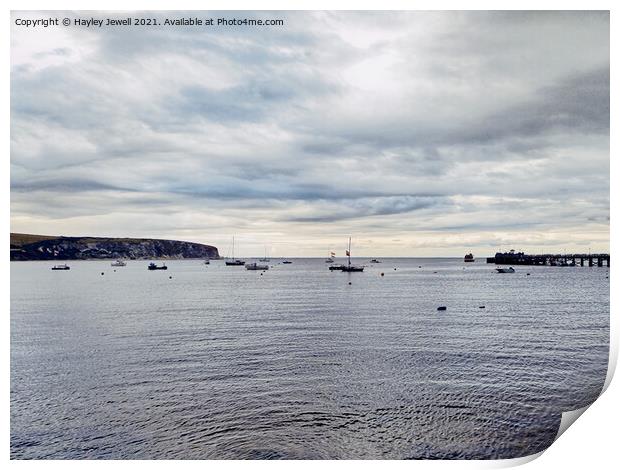 Swanage Bay Print by Hayley Jewell