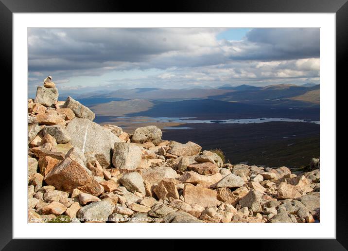 Moody skies versus Rannoch Moor Framed Mounted Print by Paul Pepper