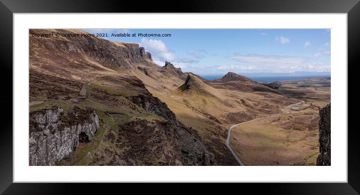 The Quiraing Skye panorama Framed Mounted Print by Graham Moore