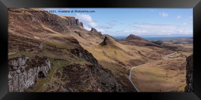 The Quiraing Skye panorama Framed Print by Graham Moore