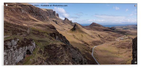 The Quiraing Skye panorama Acrylic by Graham Moore