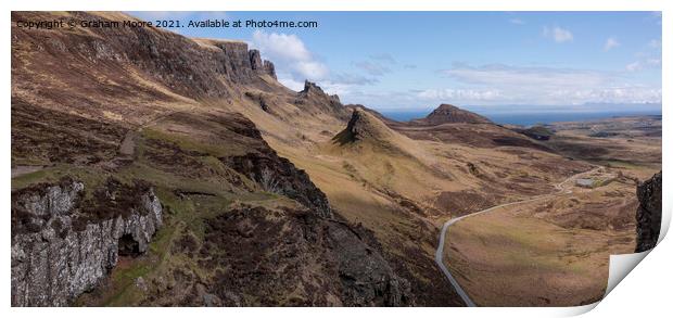 The Quiraing Skye panorama Print by Graham Moore