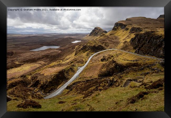 The Quiraing looking south Framed Print by Graham Moore