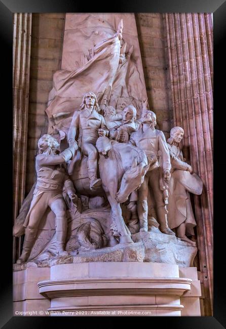 Napoleon Statues Pantheon Basilica Paris France Framed Print by William Perry