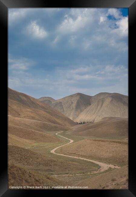 Long road leads to the mountains Framed Print by Frank Bach