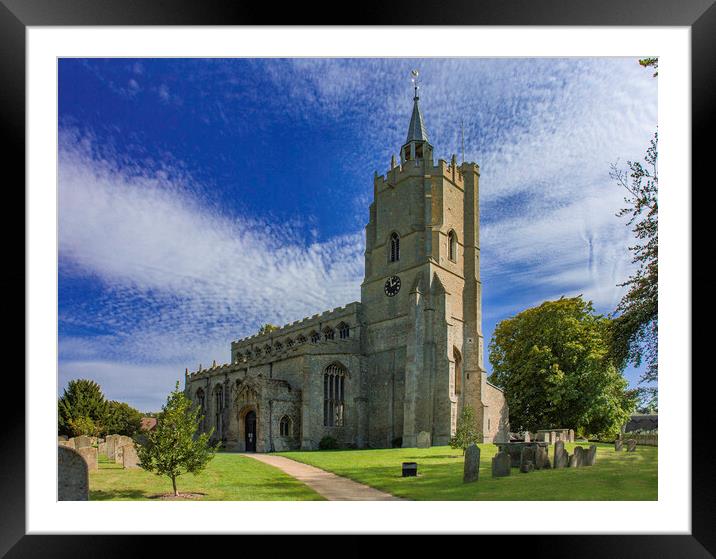 Burwell Church Framed Mounted Print by Andrew Sharpe