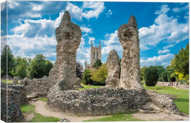 Bury St Edmunds Abbey, Suffolk Canvas Print by Andrew Sharpe