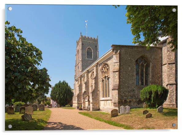 St Michael's Church, Framlingham, Suffolk Acrylic by Andrew Sharpe