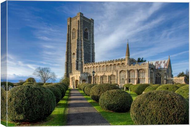 The church of St. Peter and St. Paul, Lavenham Canvas Print by Andrew Sharpe