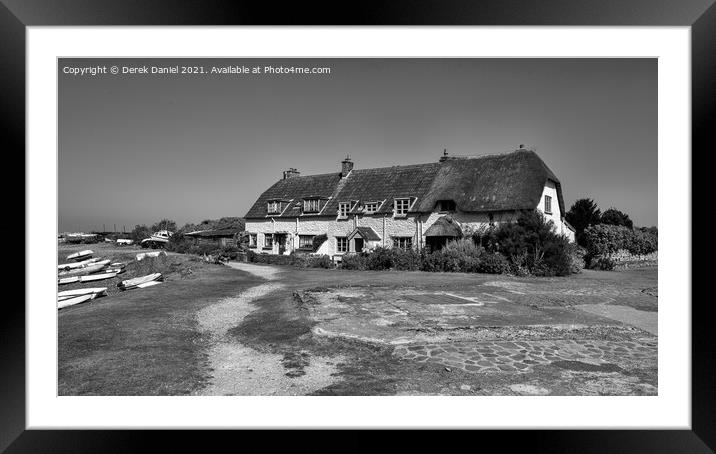 Charming Coastal Cottages Framed Mounted Print by Derek Daniel
