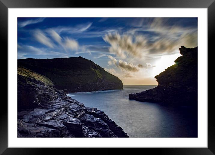 Boscastle Framed Mounted Print by Andrew Sharpe