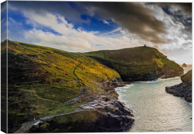 Boscastle Canvas Print by Andrew Sharpe