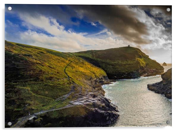 Boscastle Acrylic by Andrew Sharpe