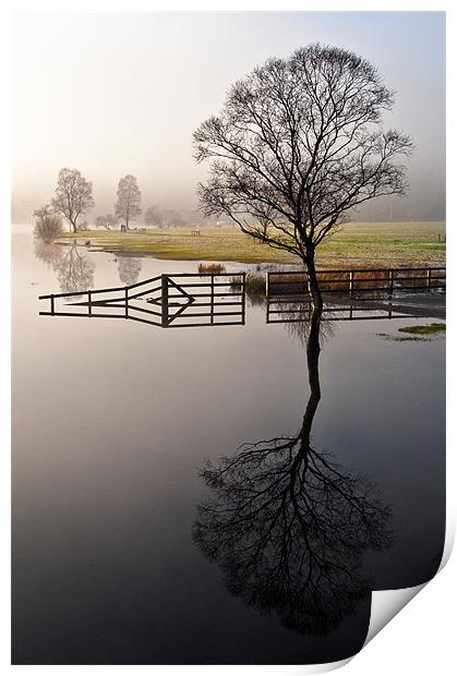 The Reflections, Ullswater Print by Jason Connolly