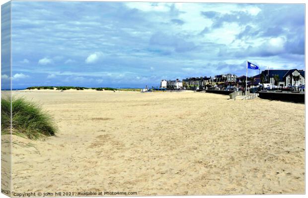 Barmouth beach, Wales. Canvas Print by john hill