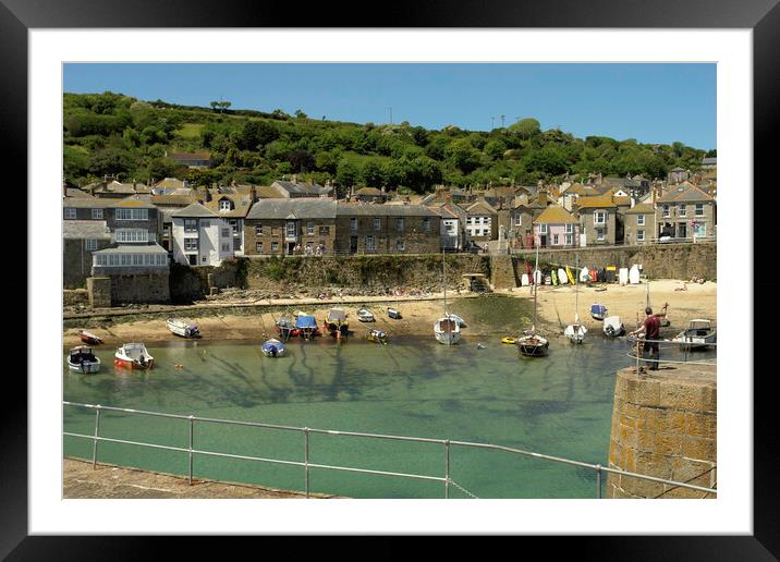 Mousehole, Cornwall Framed Mounted Print by Andrew Sharpe