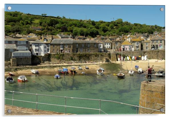 Mousehole, Cornwall Acrylic by Andrew Sharpe