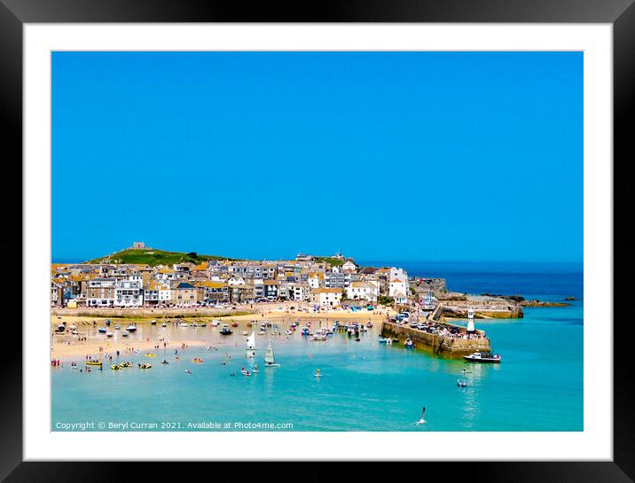 Blissful Wonders of St Ives Framed Mounted Print by Beryl Curran
