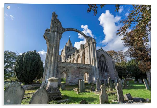 Crowland Abbey Acrylic by Andrew Sharpe