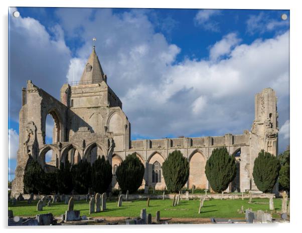 Crowland Abbey Acrylic by Andrew Sharpe