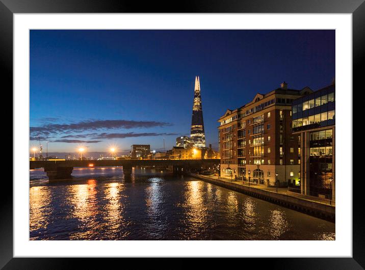 Dawn in London, 2nd April 2017 Framed Mounted Print by Andrew Sharpe