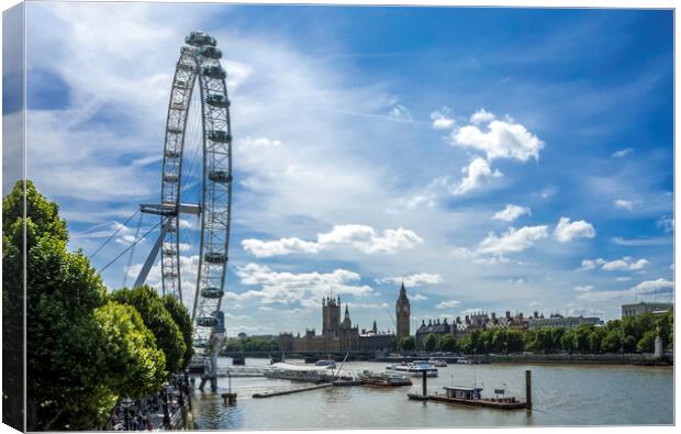 The London Eye Canvas Print by Andrew Sharpe