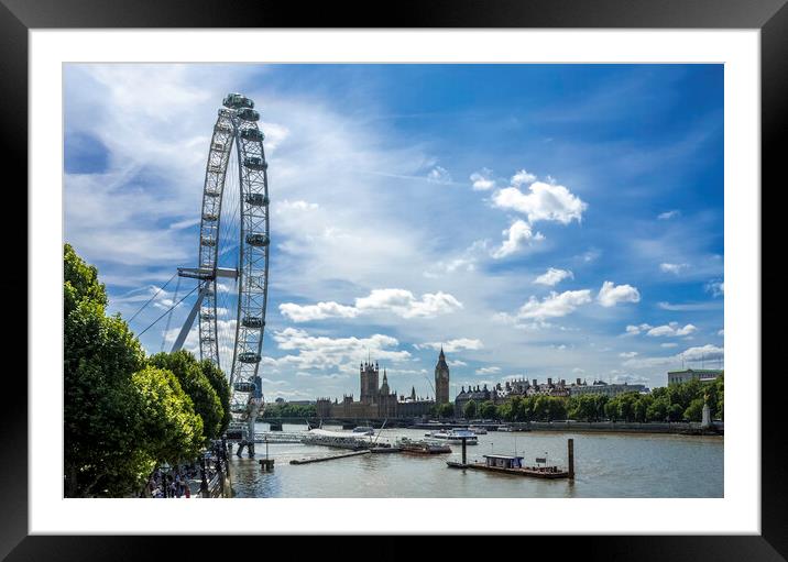 The London Eye Framed Mounted Print by Andrew Sharpe