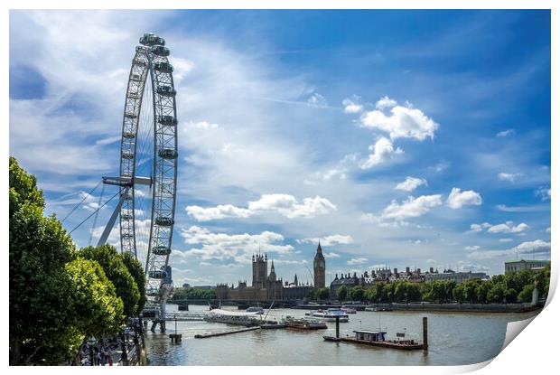 The London Eye Print by Andrew Sharpe