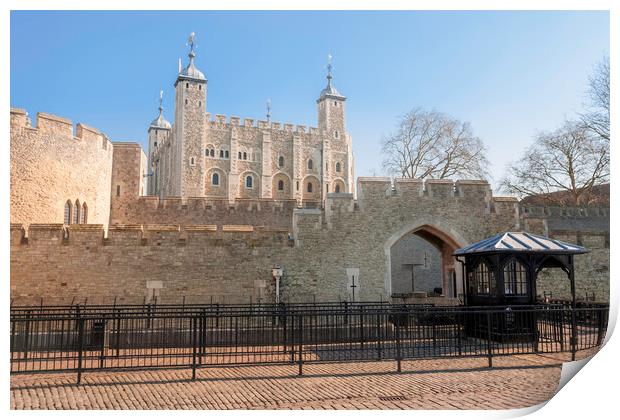 The White Tower, Tower of London Print by Andrew Sharpe