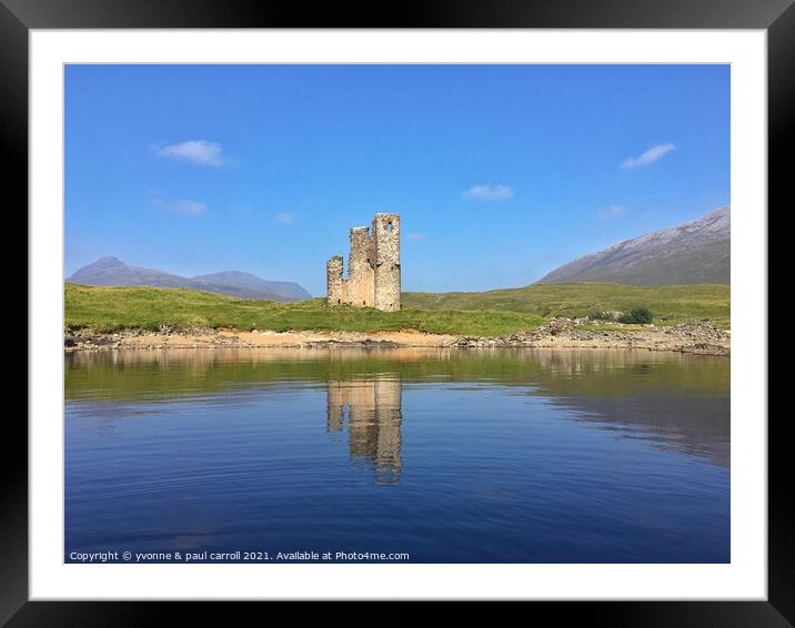 Ardvreck Castle on Loch Assynt Framed Mounted Print by yvonne & paul carroll