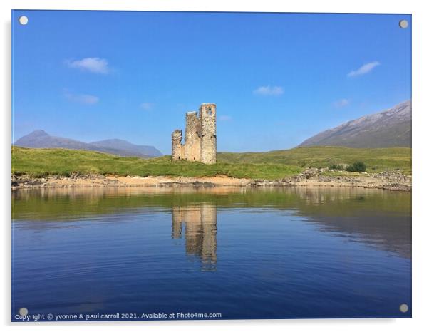 Ardvreck Castle on Loch Assynt Acrylic by yvonne & paul carroll