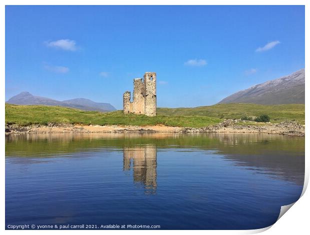 Ardvreck Castle on Loch Assynt Print by yvonne & paul carroll