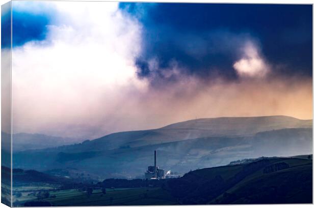 Hope Valley cement works, Peak District Canvas Print by Andrew Sharpe