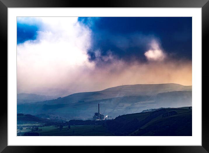 Hope Valley cement works, Peak District Framed Mounted Print by Andrew Sharpe