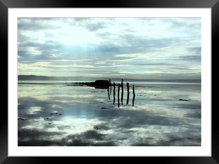 Reflection at Culross Framed Mounted Print by mark usher