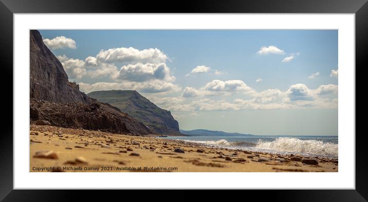 Charmouth Beach, Dorset, England, 2 Framed Mounted Print by Michaela Gainey