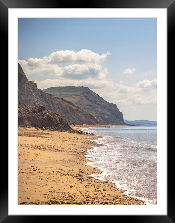 Charmouth Beach, Dorset, England, 1 Framed Mounted Print by Michaela Gainey