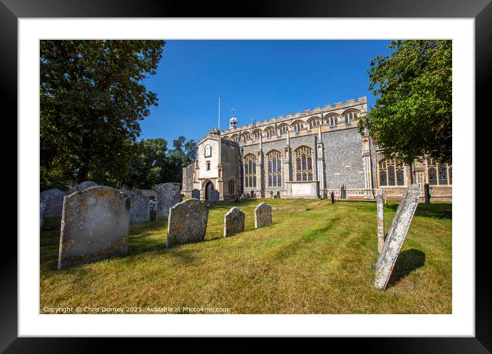 Church of St. Mary the Virgin in East Bergholt, Suffolk Framed Mounted Print by Chris Dorney