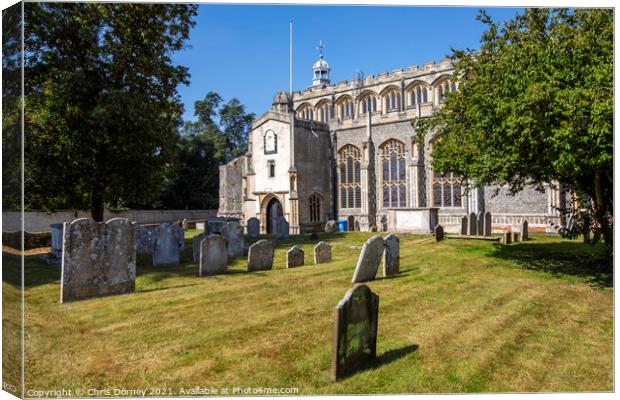 Church of St. Mary the Virgin in East Bergholt, Suffolk Canvas Print by Chris Dorney