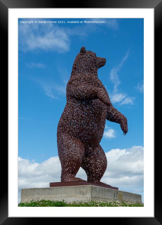 Bear Statue - John Muir tribute Framed Mounted Print by Derek Corner